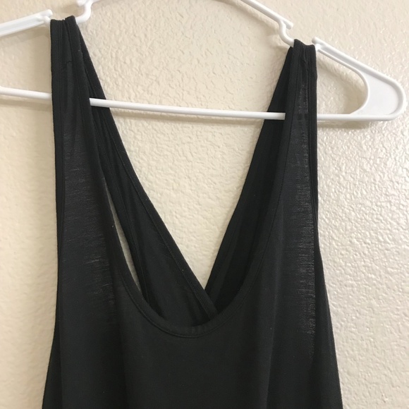 Women’s GAP Modal Rayon Criss Cross Back Tank In Black Size X-Small Petite - Picture 4 of 9